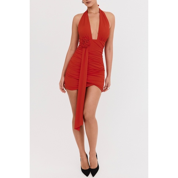 NEW Mistress Rocks Halter Dress Cranberry Large+ (XL) - Picture 4 of 17